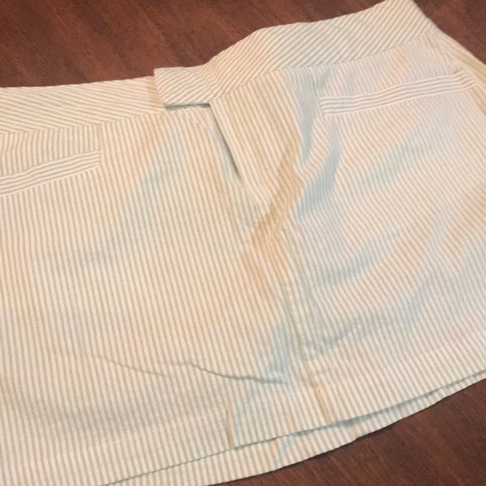 SO, green/cream striped skirt size7